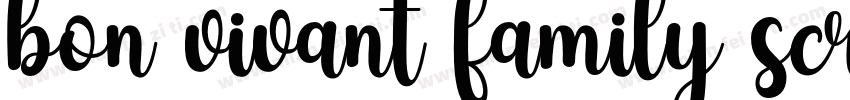 bon vivant family script字体转换